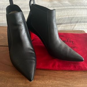 Christian Louboutin Black Verafusa 70 Ankle Booties EU 39